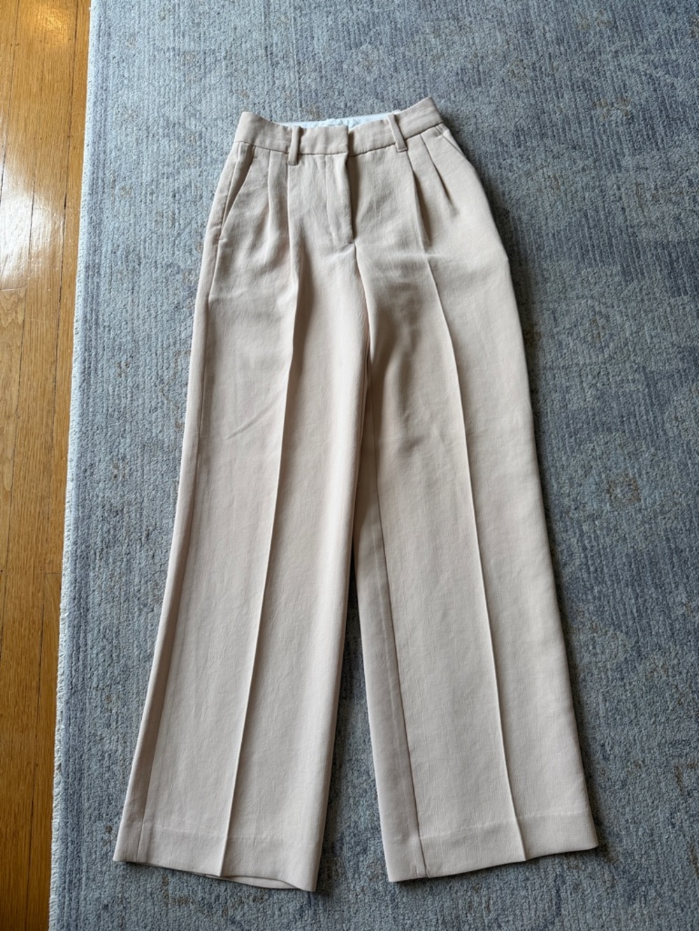 Wilfred Effortless Pant Tan High-Waist Wide-Leg Trousers